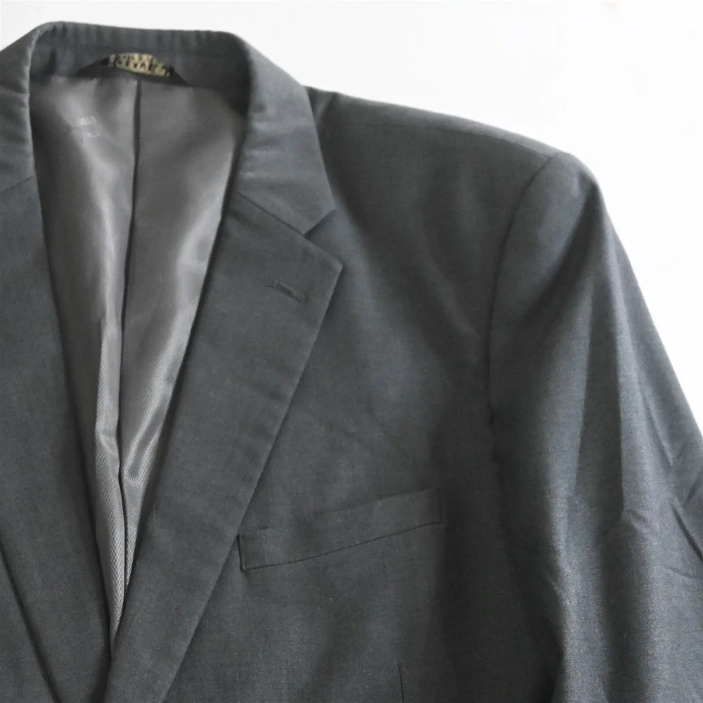 Caravelli 46R 36x30 Gray Oxford Super 150s Mens‎ Jacket Pants Suit